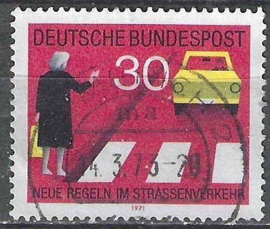 Duitsland Bundespost 1971 - Yvert 537 - Verkeer (ST), Verzenden, Gestempeld