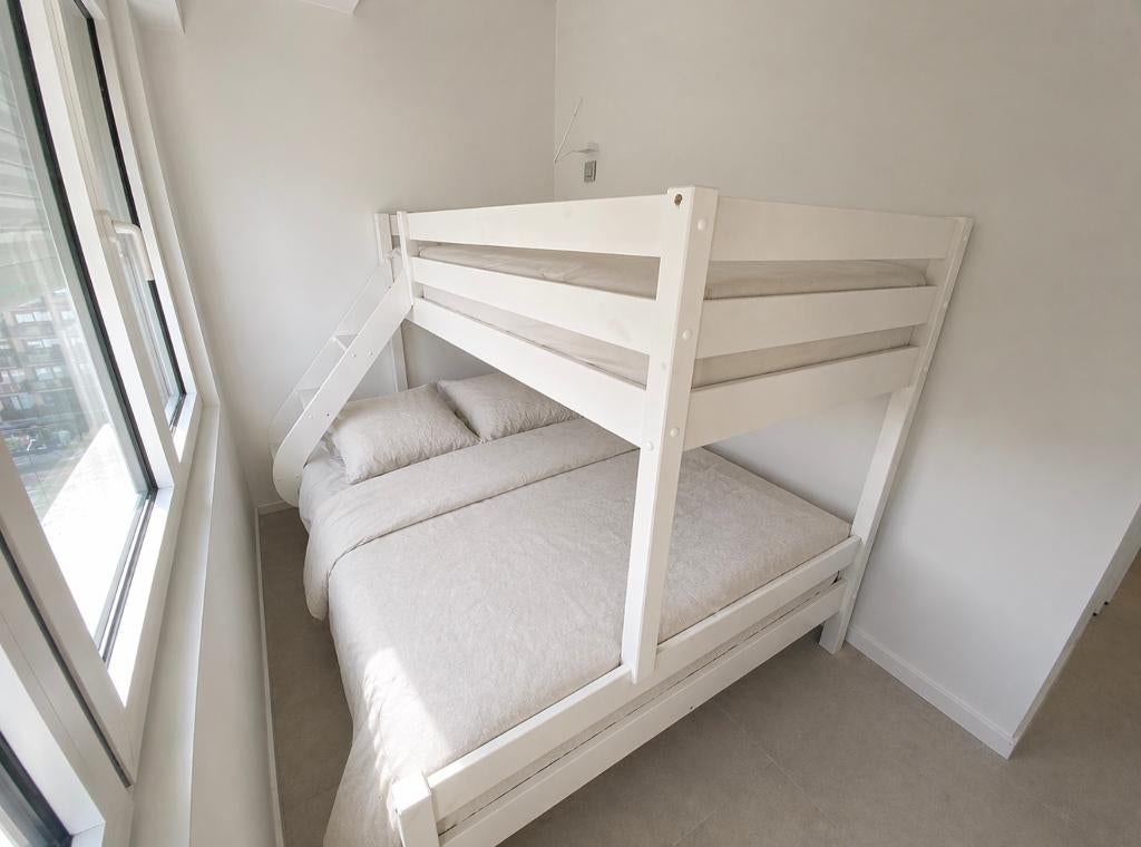 stapelbed, Huis en Inrichting, Slaapkamer | Stapelbedden en Hoogslapers, Ophalen, Tweepersoons, Minder dan 160 cm, Zo goed als nieuw