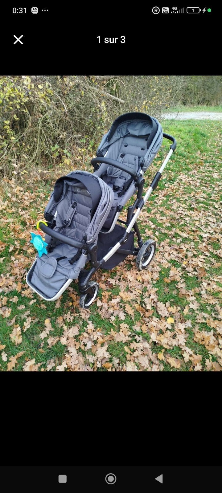 Pousette double, Enfants & Bébés, Enlèvement ou Envoi