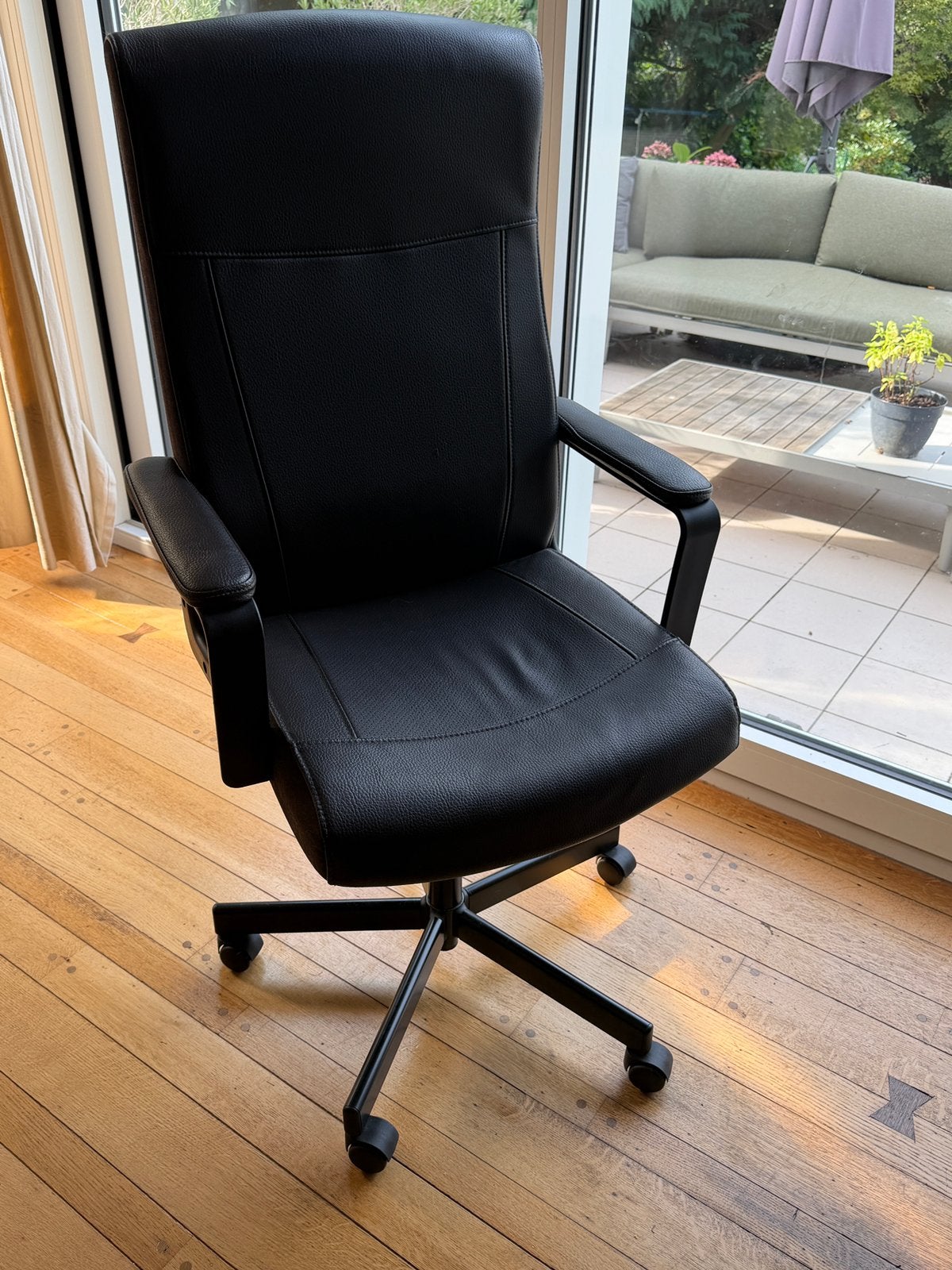 Chaise de bureau Ikea, Enlèvement, Comme neuf, Brun, Chaise de bureau