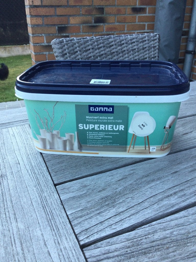 Verf voor muren, Doe-het-zelf en Bouw, Verf, Beits en Lak, Ophalen, Wit, Nieuw, Verf