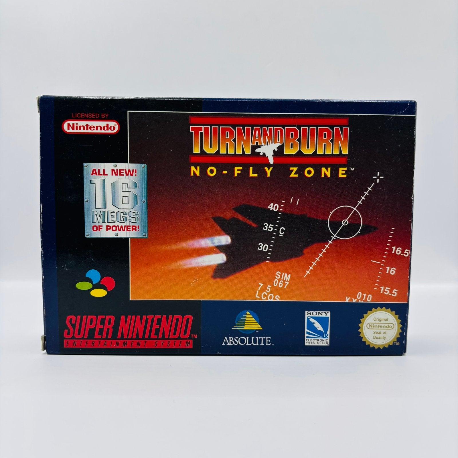 Turn and Burn No Fly Zone Super Nintendo, Consoles de jeu & Jeux vidéo, Enlèvement ou Envoi, Comme neuf, Course et Pilotage, À partir de 12 ans
