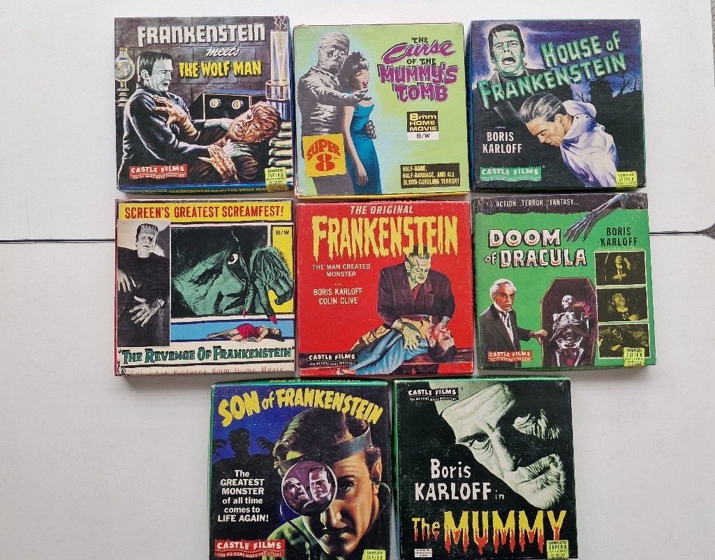 Boris Karloff cult horror Super 8-films collectie, Verzamelen, Foto-apparatuur en Filmapparatuur, Ophalen