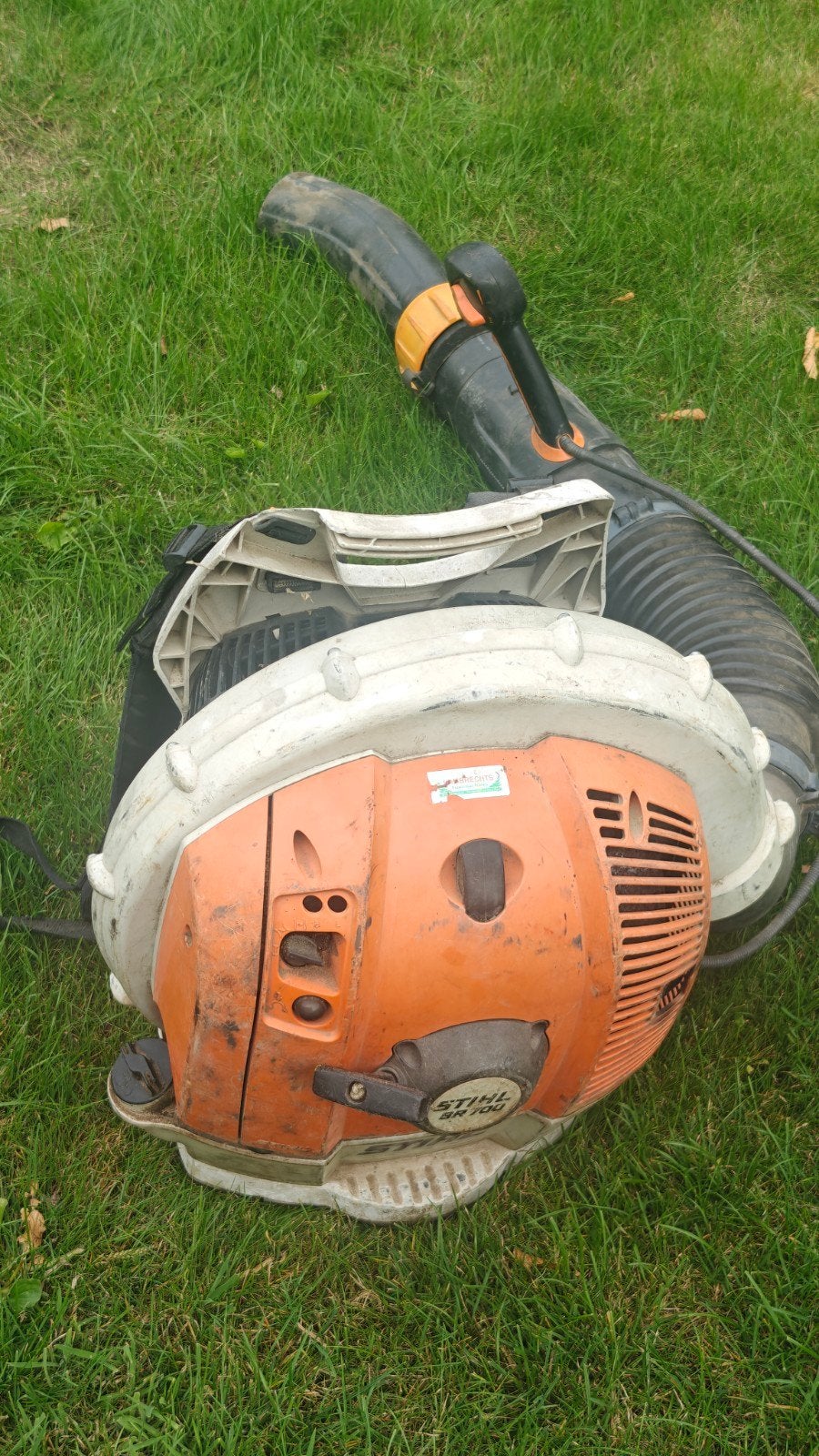 Stihl BR700, Ophalen, Benzine, Gebruikt, Ruggedragen