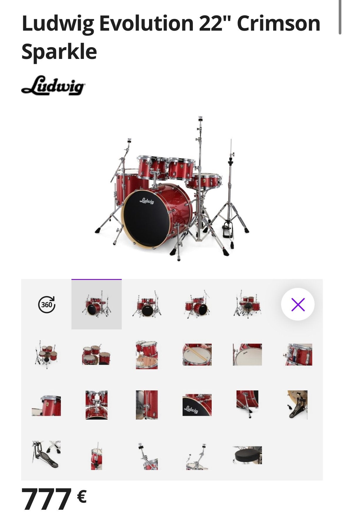 Drumstel Ludwig, Muziek en Instrumenten, Ophalen, Zo goed als nieuw, Ludwig