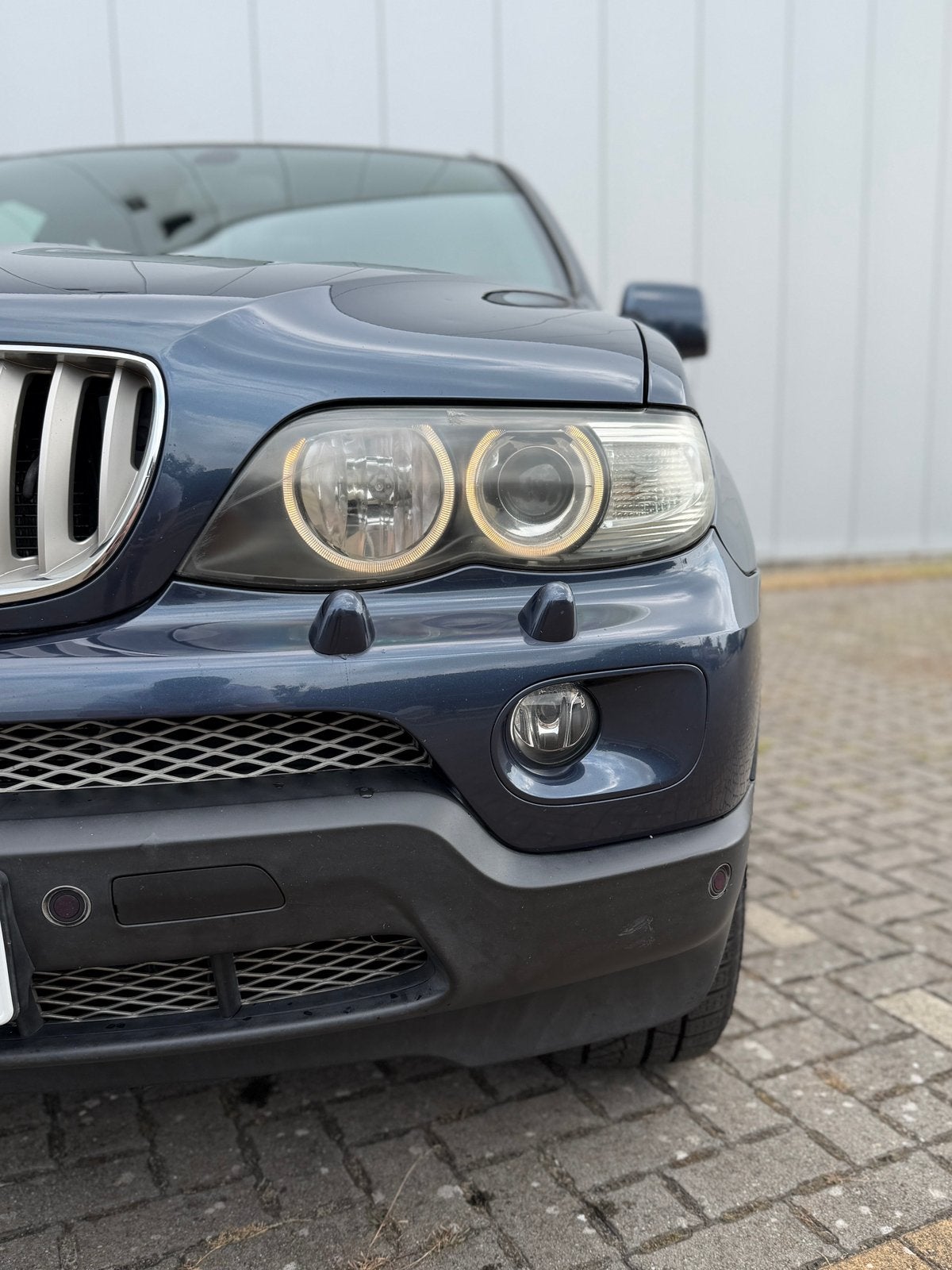 BMW X5 E53, Auto's, Automaat, Blauw, Leder, Bedrijf