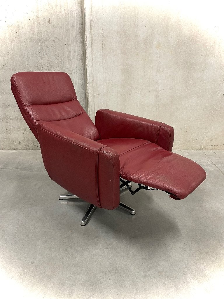 Manuele relax zetel / leder / zeer goede staat, Huis en Inrichting, Ophalen, Zo goed als nieuw, Leer