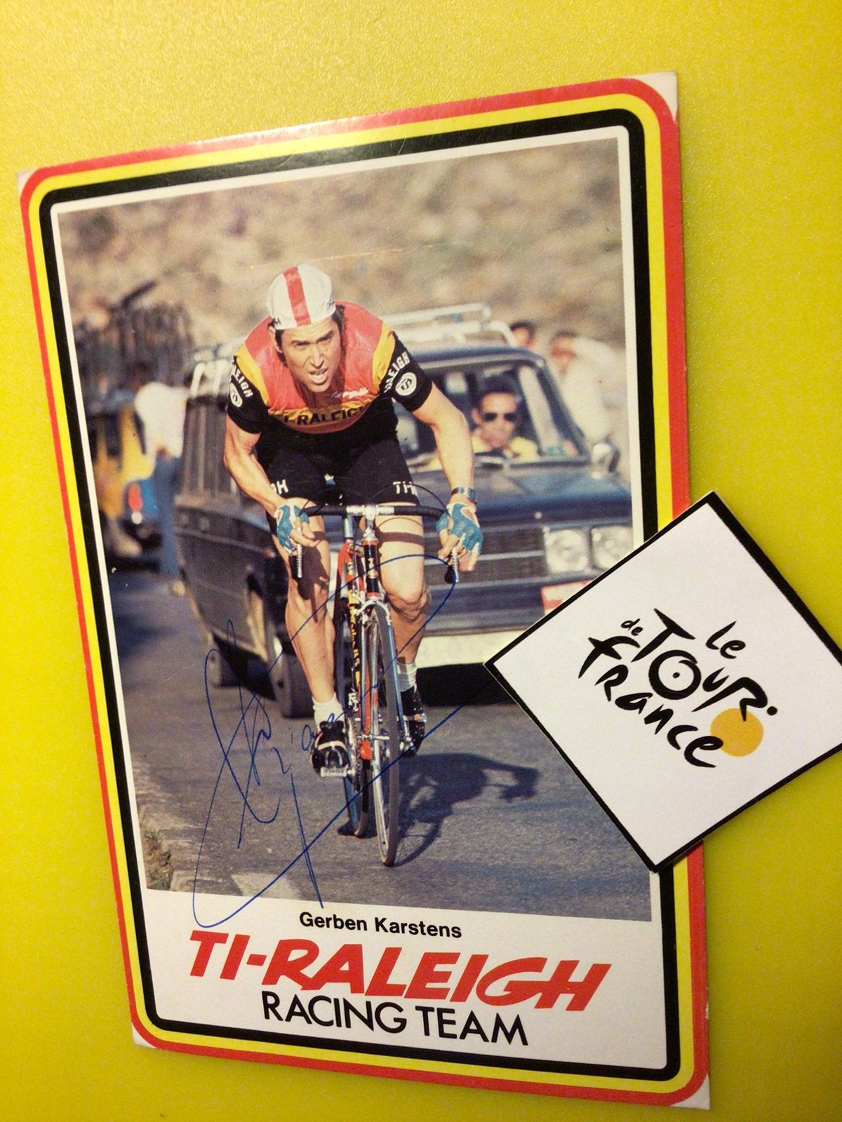 Wielerkaart team ti Raleigh gerben karstens  signe, Envoi, Comme neuf