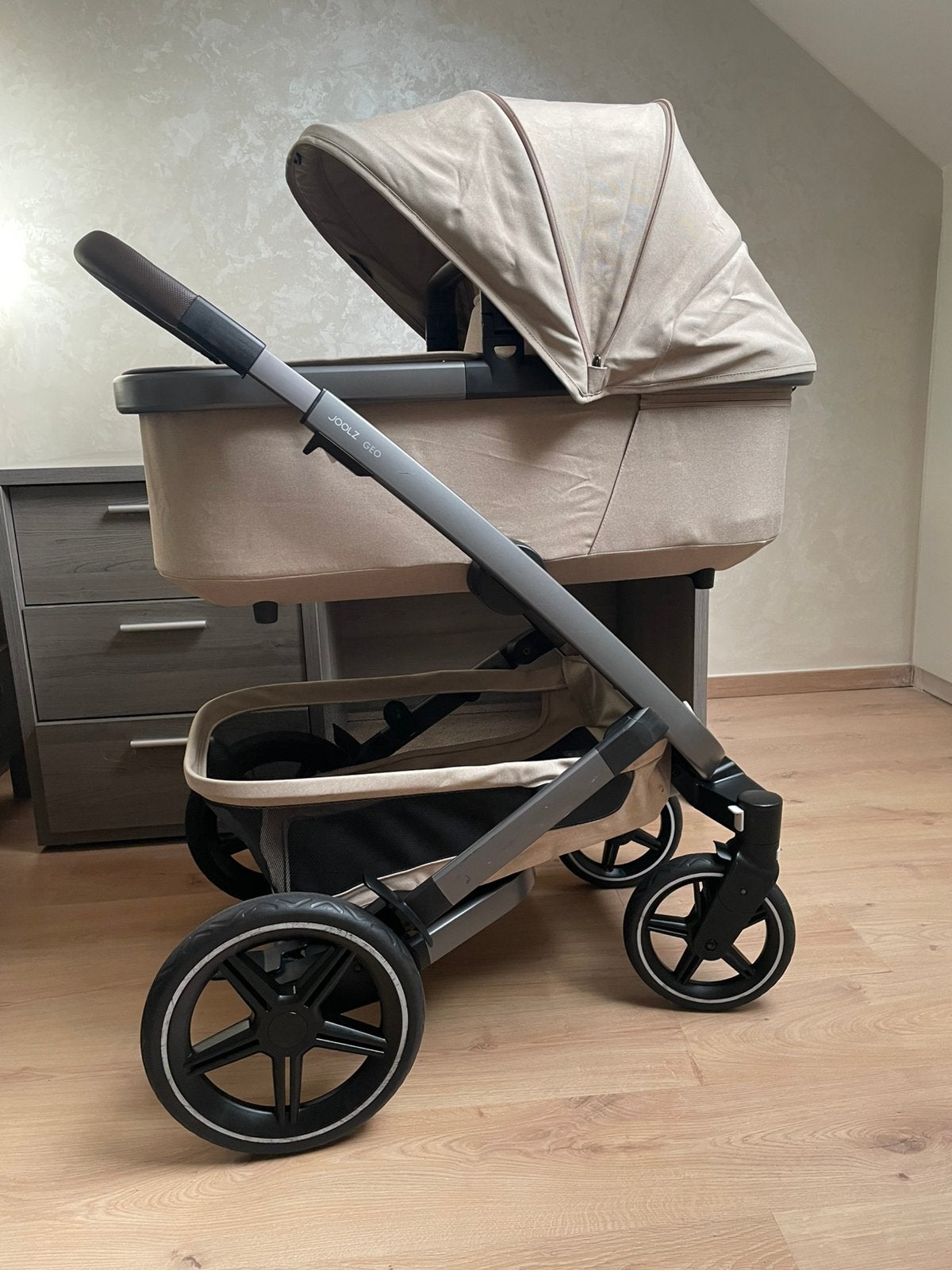 Joolz Geo 3 Sandy Taupe Met Maxi cosi 0-13kg, Ophalen, Zo goed als nieuw, Kinderwagen