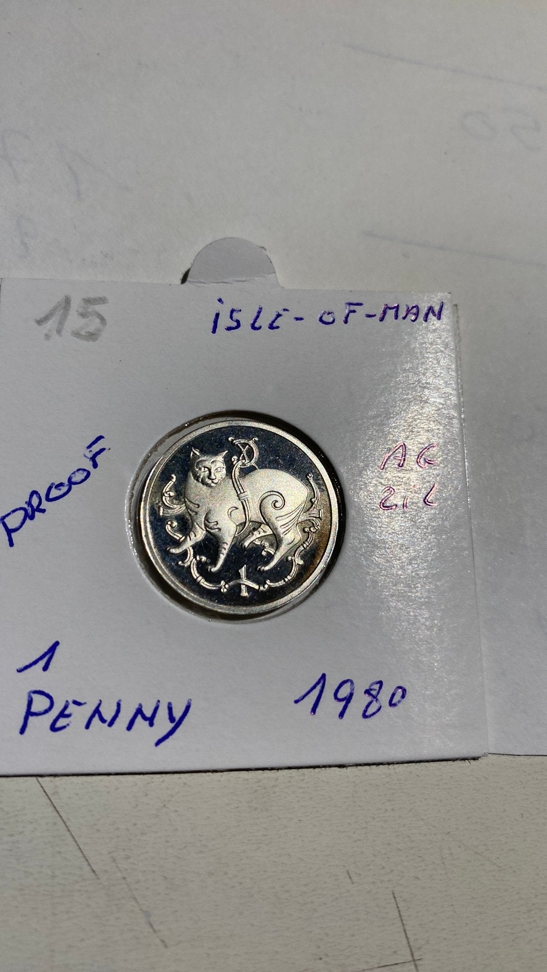 Zilver munt Isle of man, Postzegels en Munten, Verzenden, Zilver