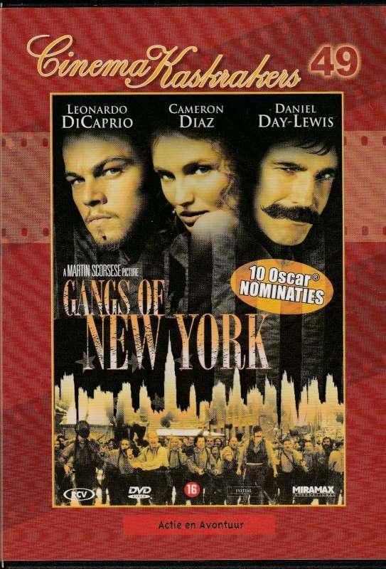 DVD Cinema kaskrakers. Gangs of New York, Cd's en Dvd's, Dvd's | Thrillers en Misdaad, Vanaf 16 jaar, Ophalen of Verzenden, Zo goed als nieuw