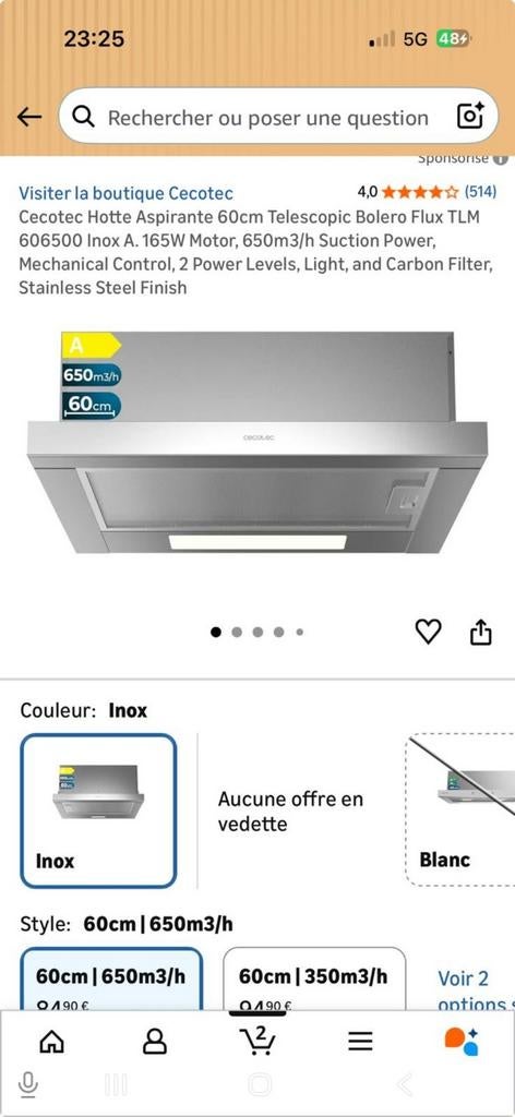 Hottes aspirante, Enlèvement