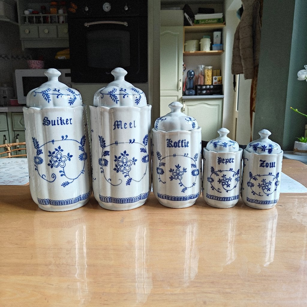 Porseleinen set bewaarpotten, Antiek en Kunst, Ophalen