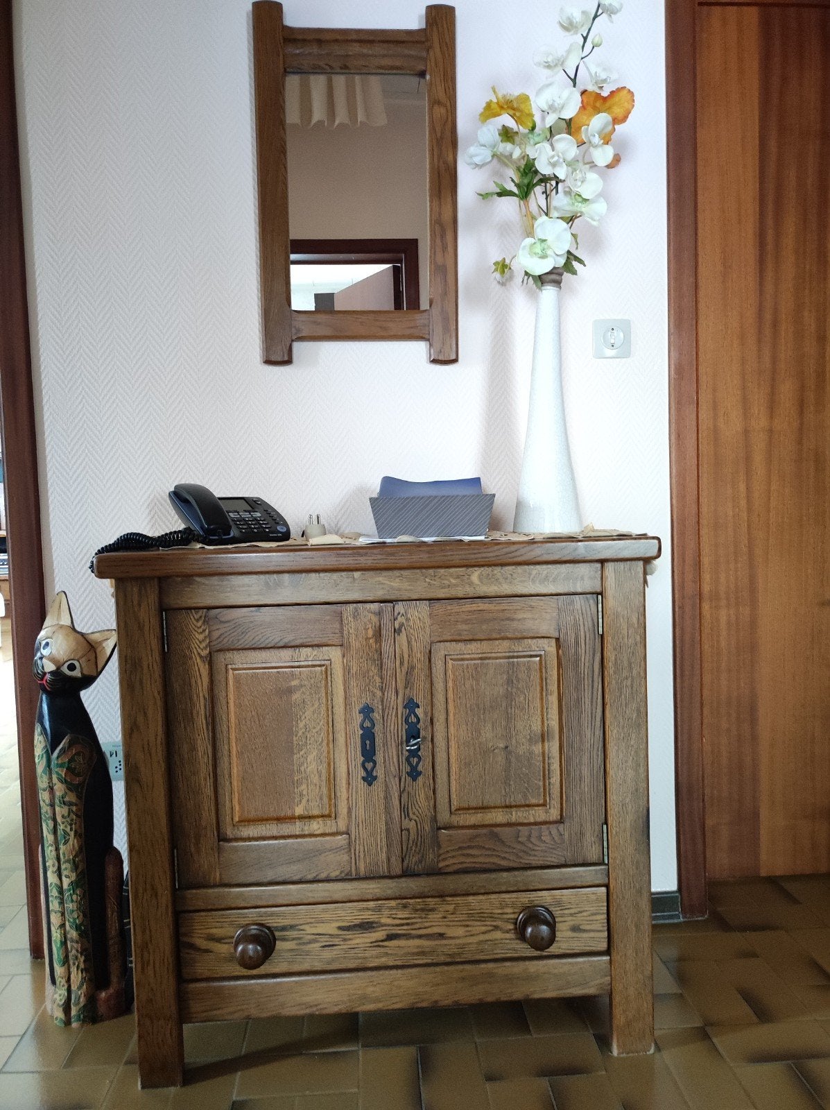 meuble d'appoint en chene, Antiek en Kunst, Ophalen