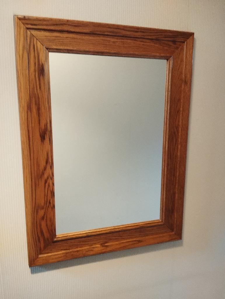 Miroir chêne, Maison & Meubles, Accessoires pour la Maison | Miroirs, Enlèvement, Utilisé
