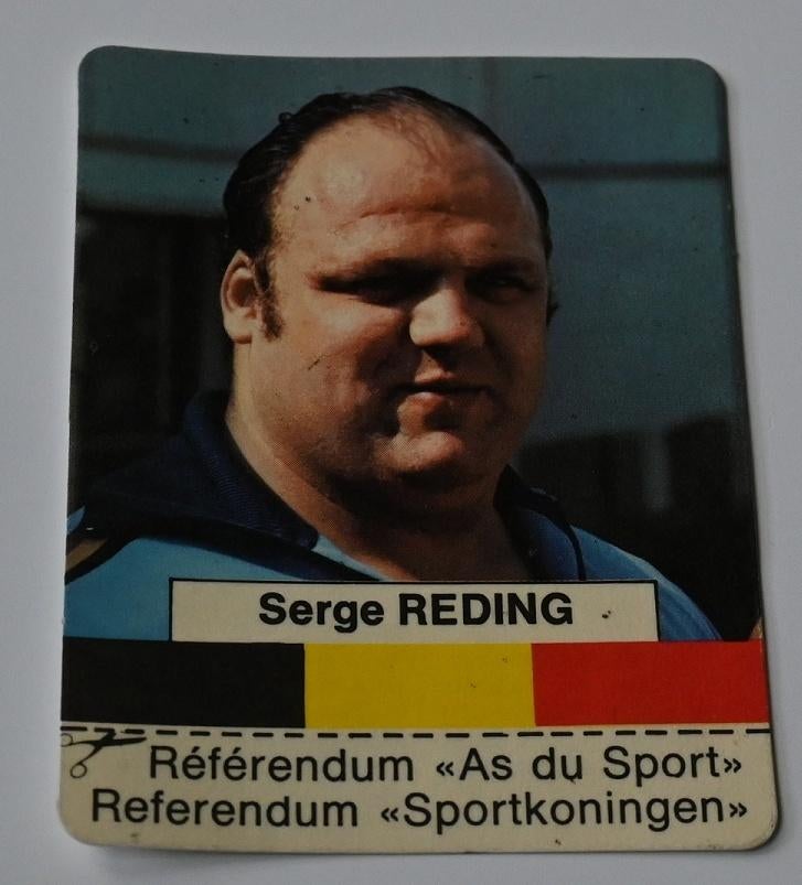 Sportkoningen/Serge Reding/Haltérophilie, Enlèvement ou Envoi, Utilisé, Affiche, Image ou Autocollant