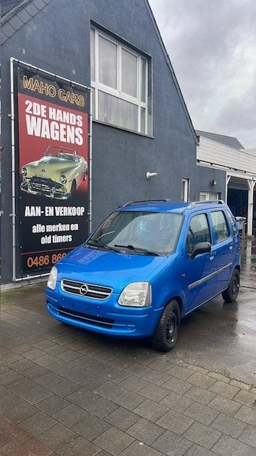 Opel Agila 1.2 Benzine Mag in LEZ, Monovolume, Elektrische ramen, Blauw, Bedrijf