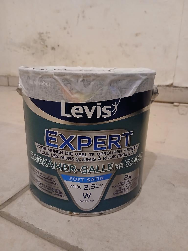 Peinture murale Levi Expert pour salle de bain 2,5 L, Bricolage & Construction, Peinture, Vernis & Laque, Neuf, Moins de 5 litres