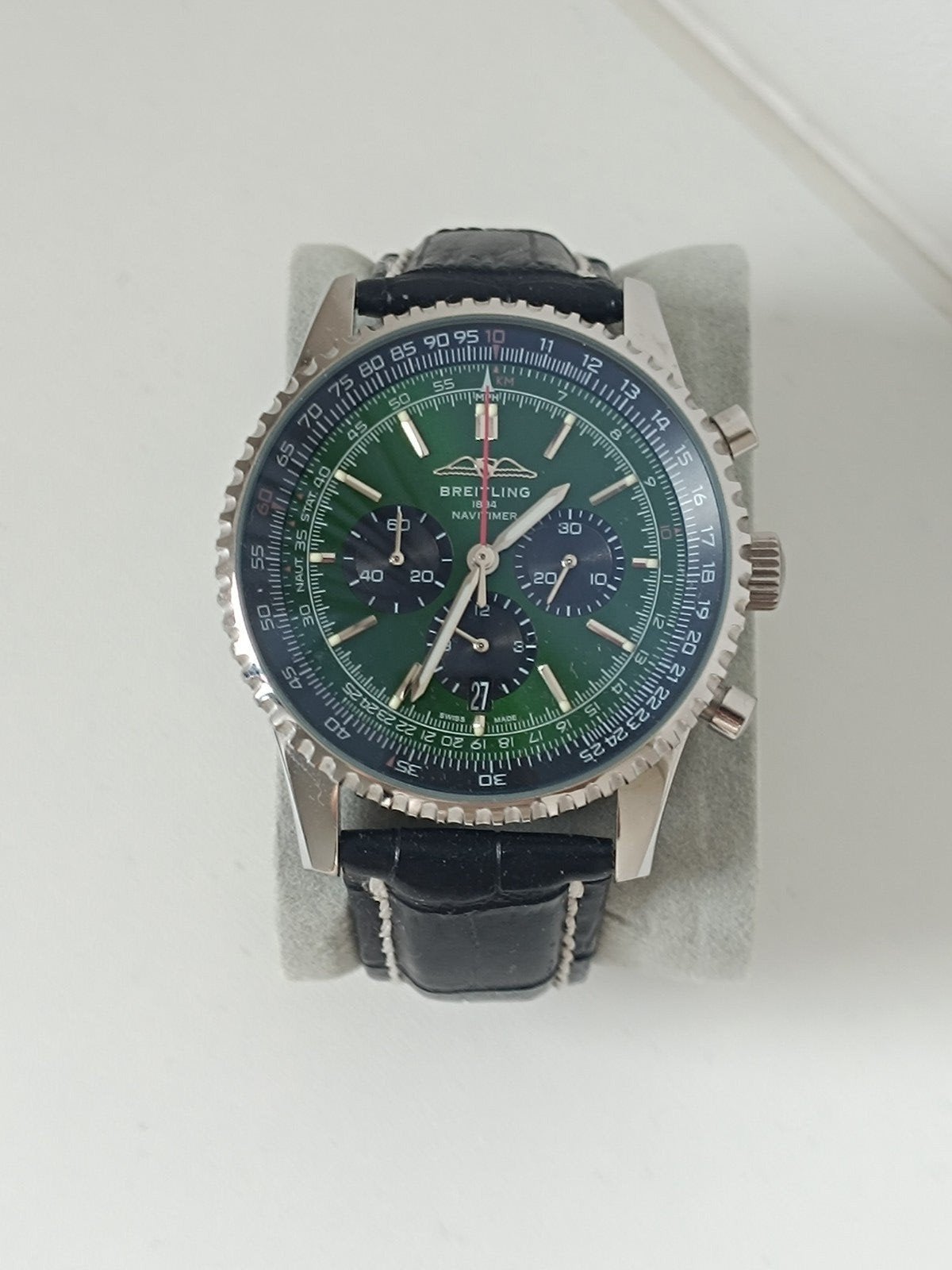 Breitling Navitimer nieuw - groene wijzerplaat, Handtassen en Accessoires, Horloges | Heren, Ophalen of Verzenden, Breitling