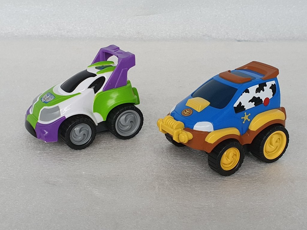 Toy Story: 2 voertuigen Woody & Buzz Lightyear ca. 9 cm, Verzamelen, Ophalen of Verzenden, Gebruikt