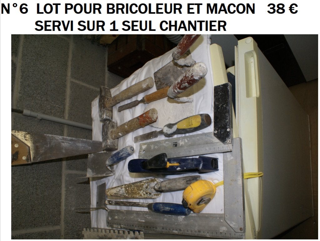 LOT OUTILLAGE POUR BRICOLEUR SERVI 1 FOIS SACRIFIE 38 €, Bricolage & Construction, Enlèvement