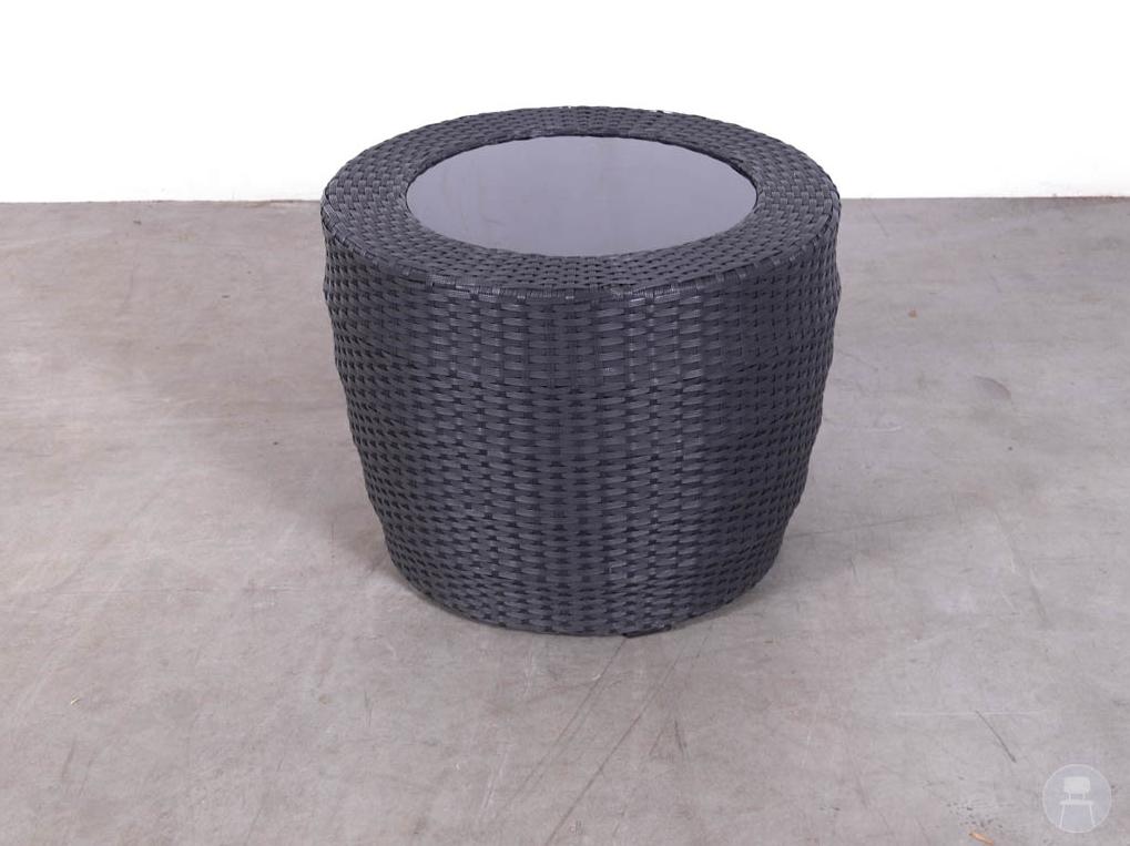 Salontafel Wicker 60cm rond (13 stuks), Maison & Meubles, Tables | Tables de salon, Enlèvement ou Envoi, Rond, Verre, Utilisé
