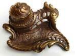 BRONSEN INKPOT MET PORSELEINE INKPOTJE, Ophalen of Verzenden