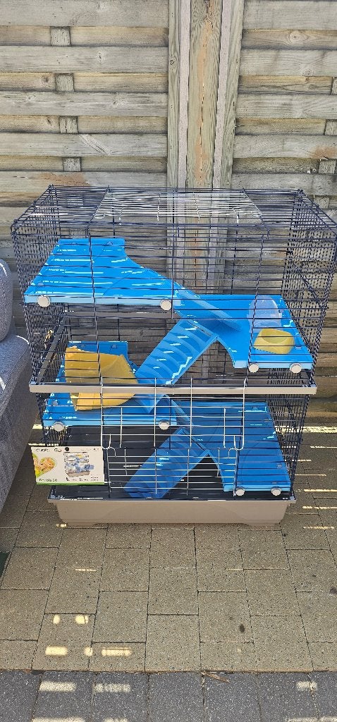 Grote knaagdierenkooi Imac Double 80, Dieren en Toebehoren, Ophalen, Kooi, Zo goed als nieuw, Konijn