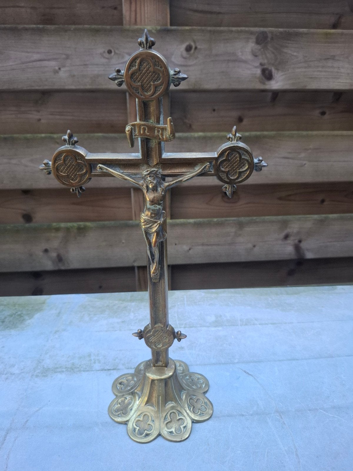 crucifix en cuivre, Antiquités & Art, Enlèvement ou Envoi