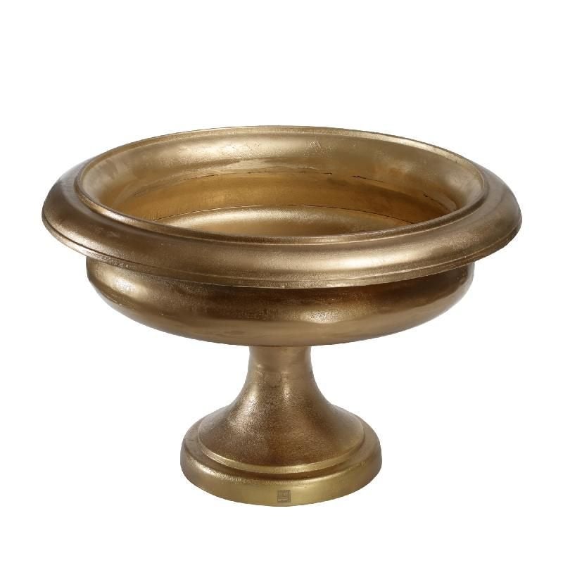 EXCLUSIEVE GROTE GOUD METALEN POT GIETALUMINIUM PTMD VAAS, Huis en Inrichting, 45 cm, Nieuw, Ophalen of Verzenden, Metaal