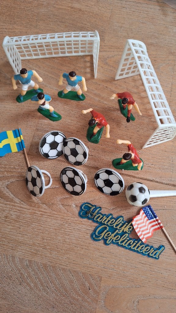 Voetbalset taart, Hobby en Vrije tijd, Ophalen of Verzenden, Nieuw, Versiering
