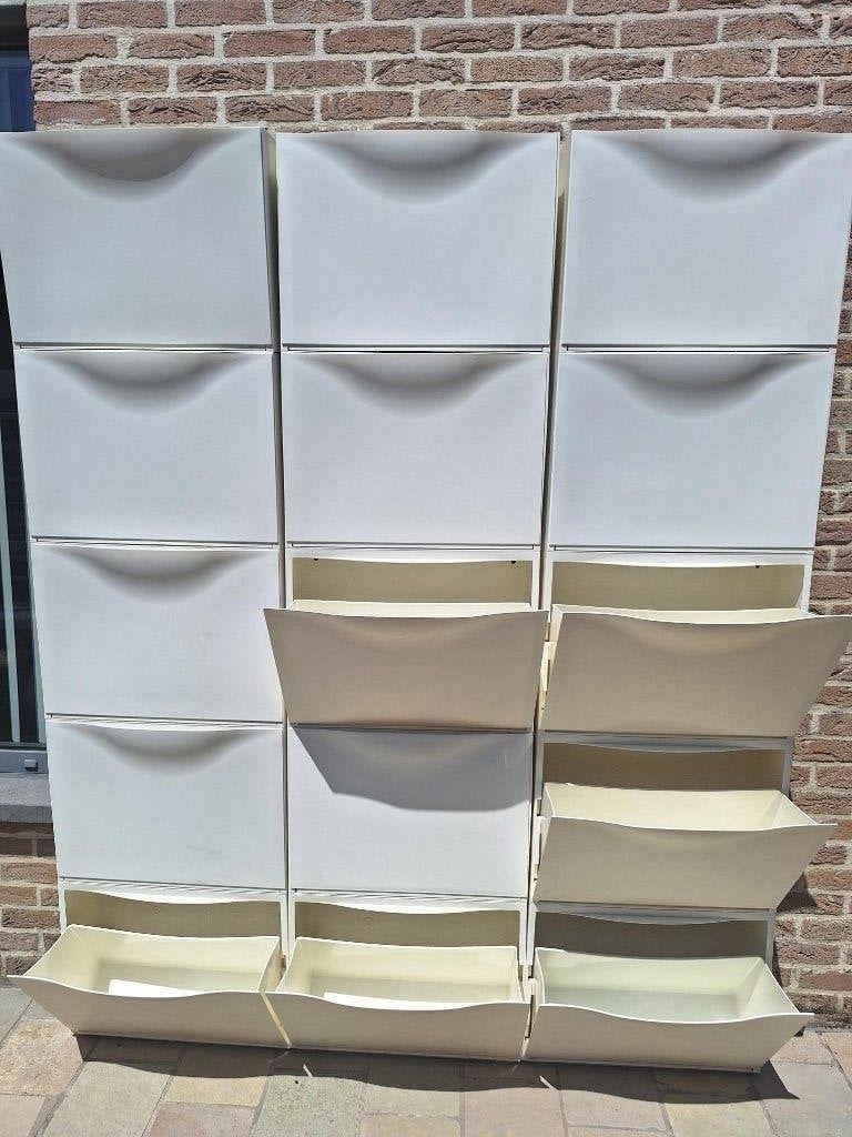 Schoenenkast/opberger TRONES (IKEA), wit, 15 stuks à €100,00, Ophalen, Zo goed als nieuw