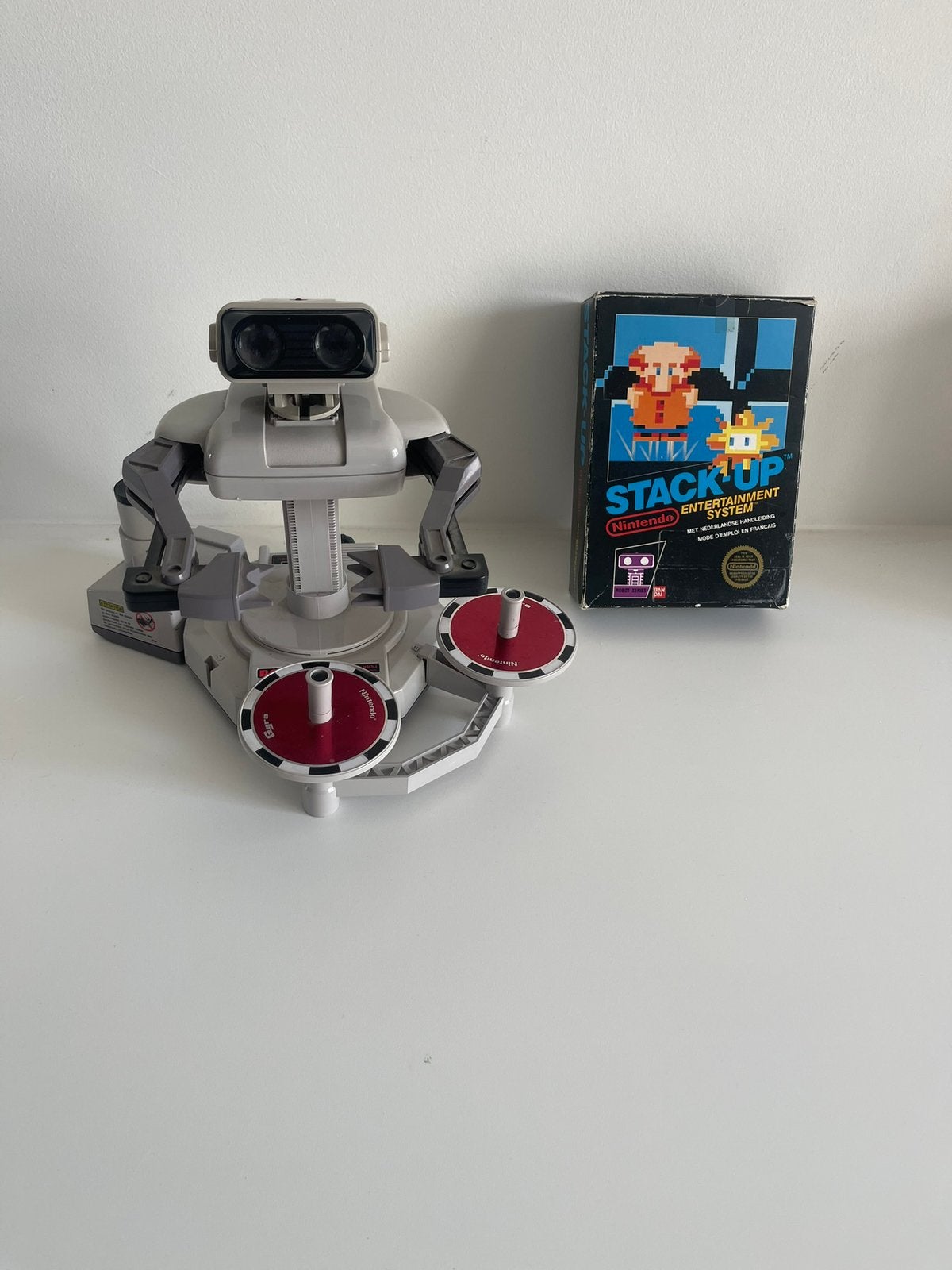 een originele Nintendo NES Stack-Up set inclusief R.O.B., Ophalen, Zo goed als nieuw, Puzzel en Educatief