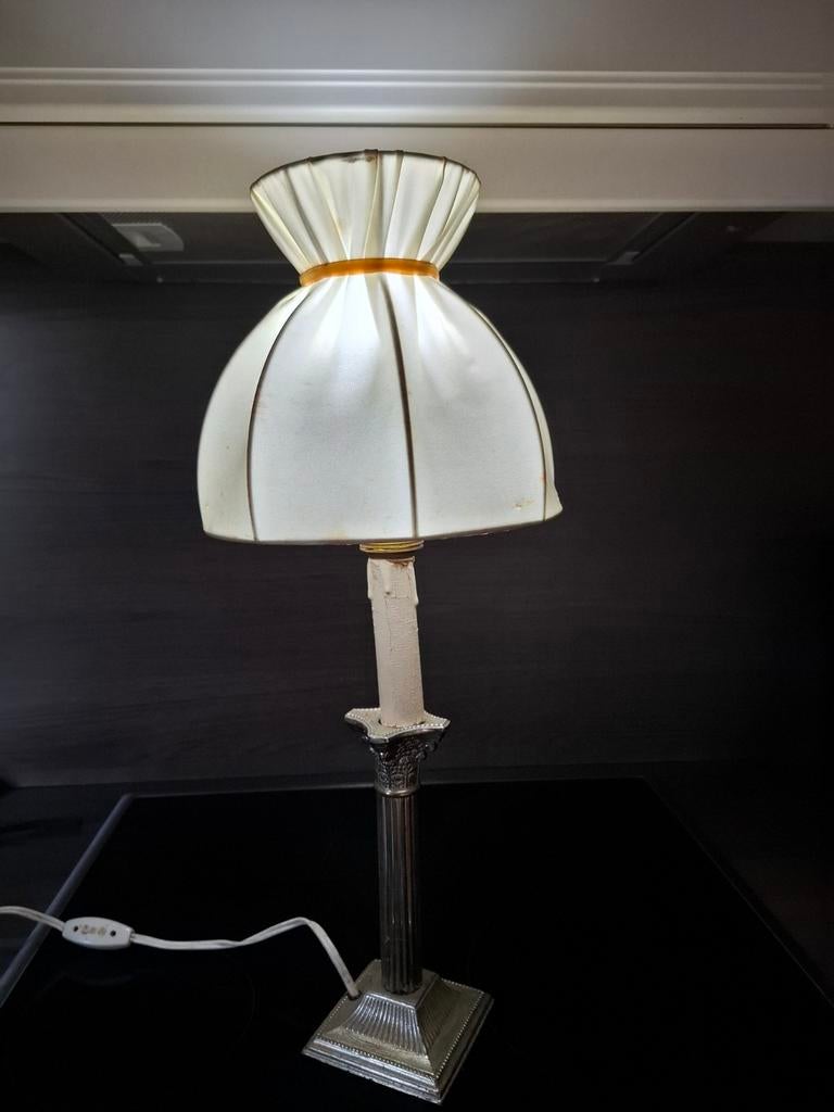 Vintage lamp, Ophalen of Verzenden, Gebruikt, Stof, 50 tot 75 cm