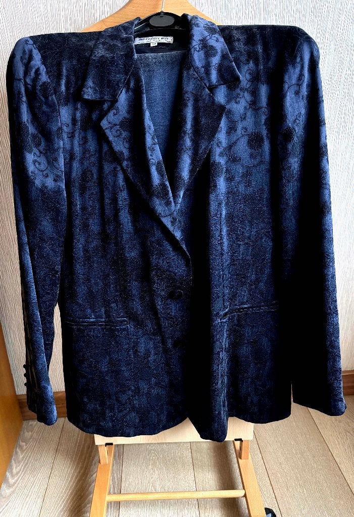 Prachtig broekpak - Gregory Pat Paris – M/42 44 –perf. staat, Kleding | Dames, Gregory Pat Paris, Kostuum of Pak, Blauw, Maat 42/44 (L)