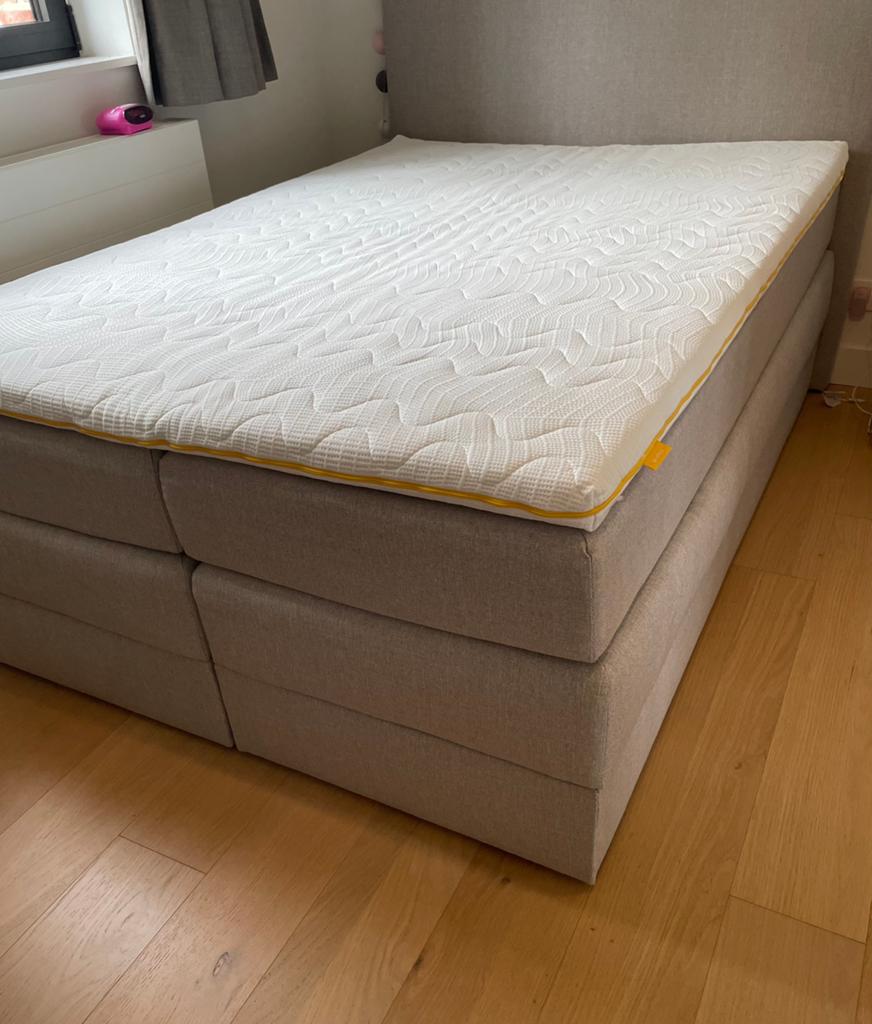 Topper 140x200cm, Huis en Inrichting, Slaapkamer | Boxsprings, Ophalen, Wit, 140 cm, Zo goed als nieuw
