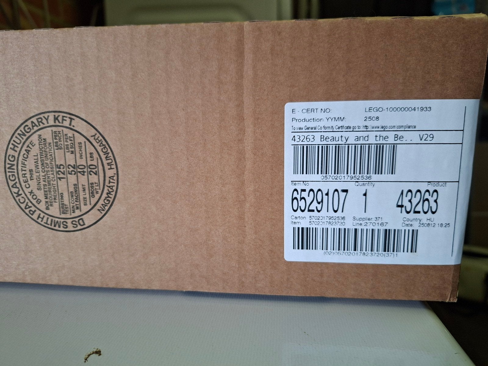 Lego Belle en het beest kasteel 43263, Compleet, Lego, Nieuw, Ophalen of Verzenden
