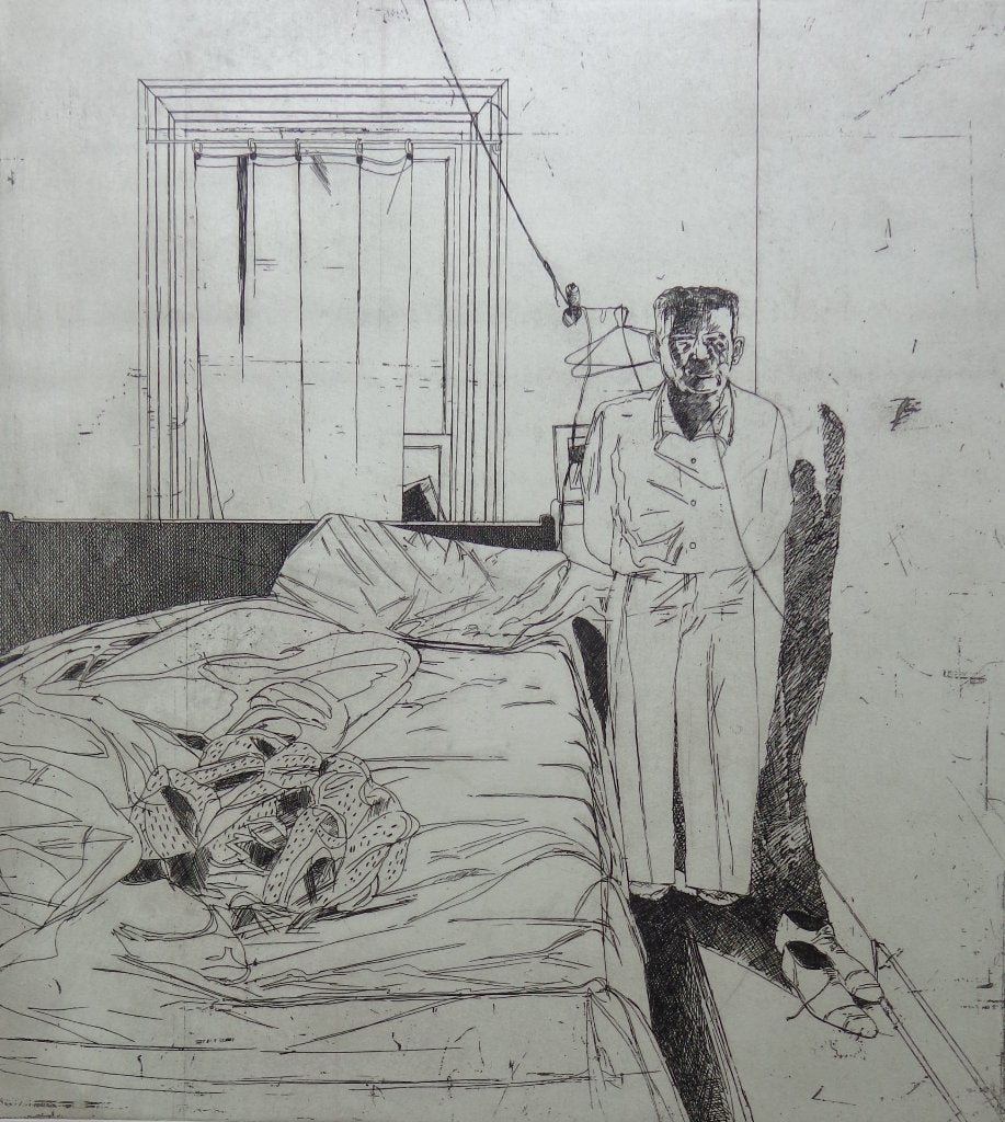 KEES SPERMON / KAMER II / ZW-W ETS / 56x45cm / SIG / 1974, Signé, Enlèvement ou Envoi, Eau-forte