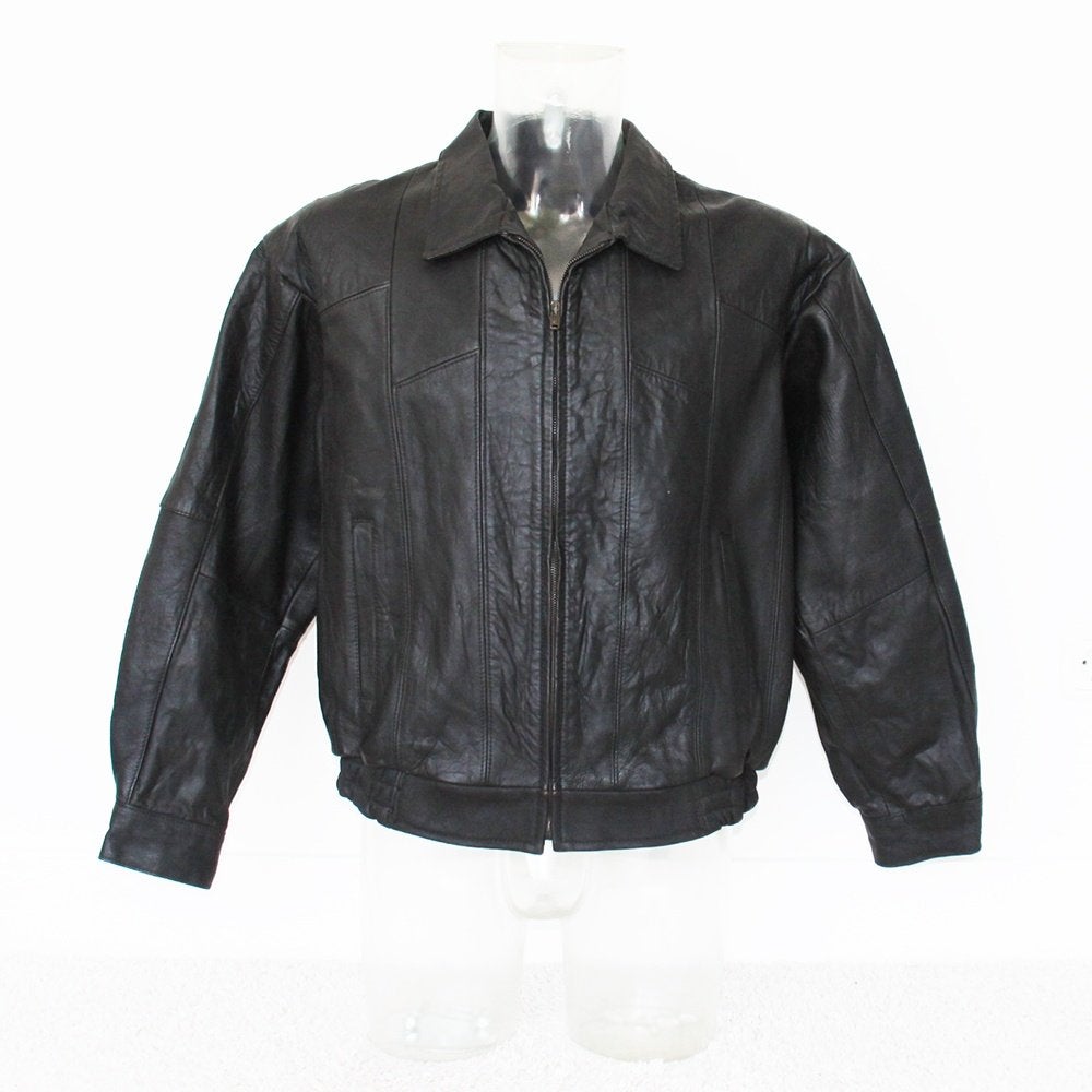 Zwarte Soepele Leren Heren Jas281* (XL) € 85,-, Andere, Verzenden, Zwart, Maat 56/58 (XL)