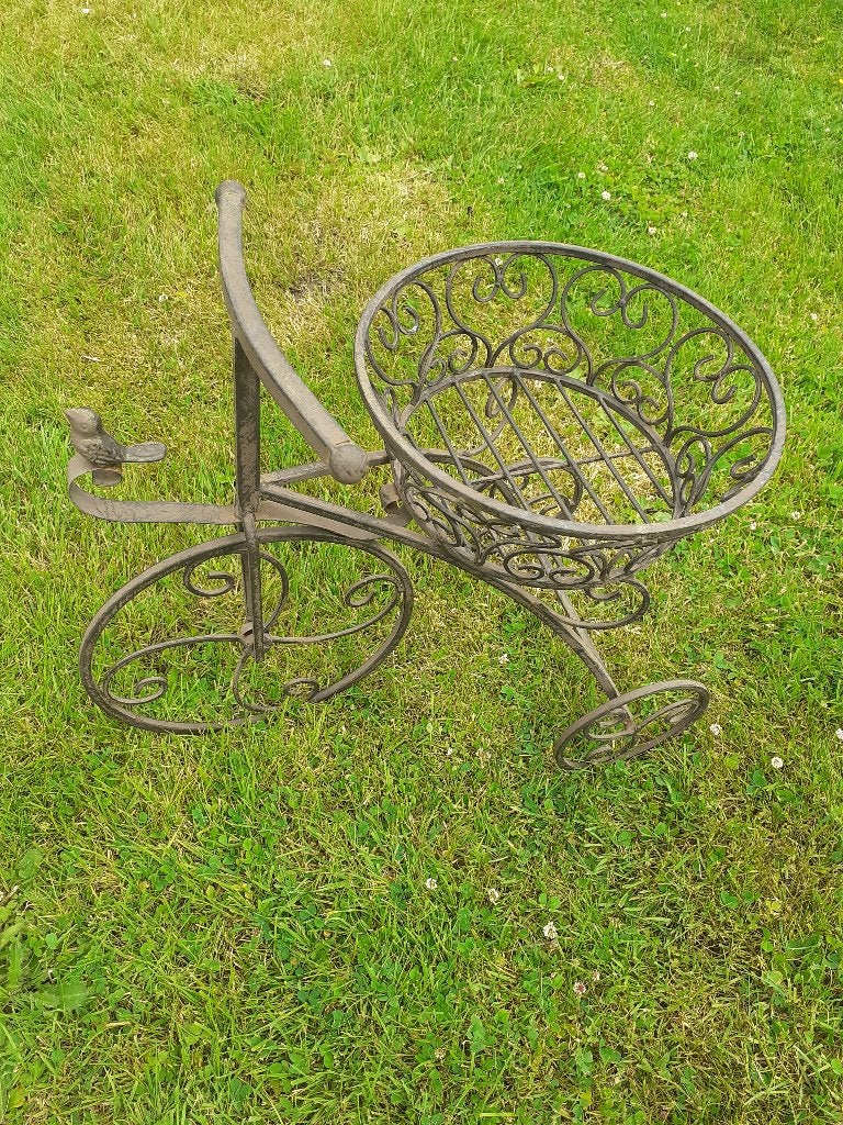 SUPPORT PLANTES EN FER FORGE PATINE, Enlèvement ou Envoi, Comme neuf