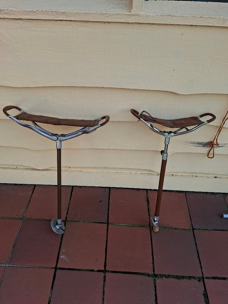 antieke wandelstok met zitting, Ophalen