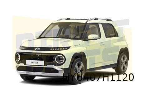 Hyundai Inster (1/25-) voorbumper boven (bij PDC) (te spuite, -, -, Nieuw, Bumper