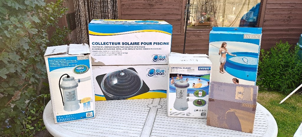 Accessoires zwembad, Tuin en Terras, Zwembaden, Gebruikt, Opblaaszwembad, Rond, 300 cm of meer