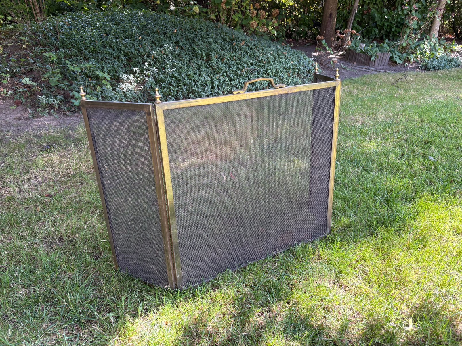 Haardscherm koper, Huis en Inrichting, Kachels, Ophalen, Gebruikt, Houtkachel, Vrijstaand