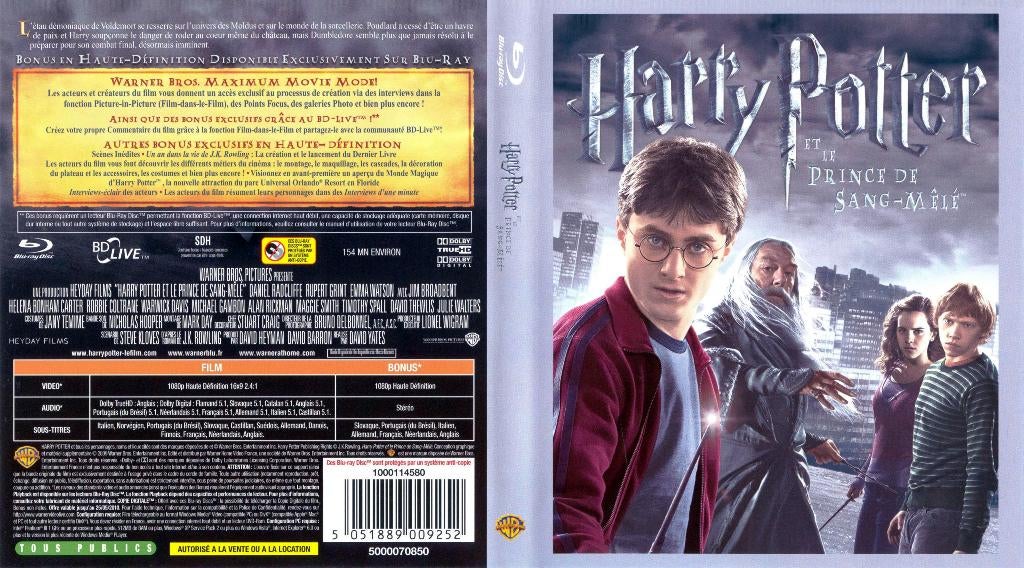 harry potter and the half blood prince (blu-ray) nieuw, Cd's en Dvd's, Blu-ray, Zo goed als nieuw, Science Fiction en Fantasy