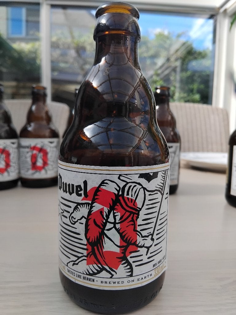 10 bouteilles Duvel avec étiquette spéciale, Enlèvement ou Envoi, Utilisé, Bouteille(s), Duvel