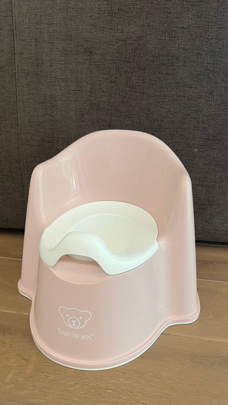 Potje roze/wit Babybjorn, Kinderen en Baby's, Ophalen, Zo goed als nieuw