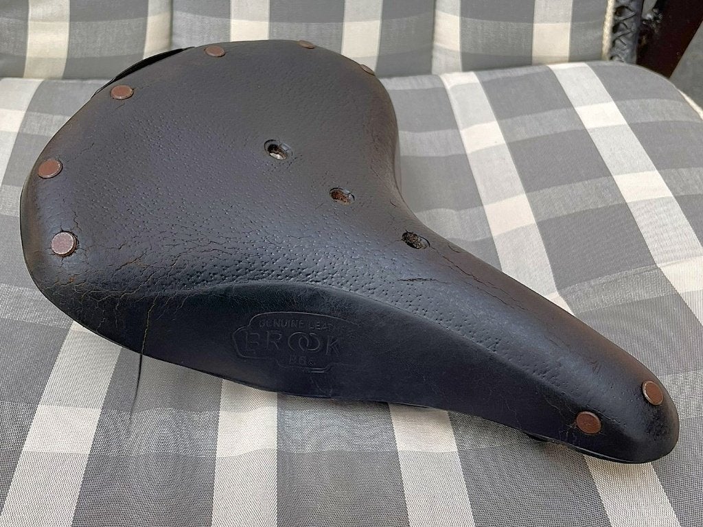 Brooks B66 vintage fietszadel, Fietsen en Brommers, Fietsonderdelen, Gebruikt, Zadel, Leer, Oldtimerfiets, Stadsfiets, Toerfiets