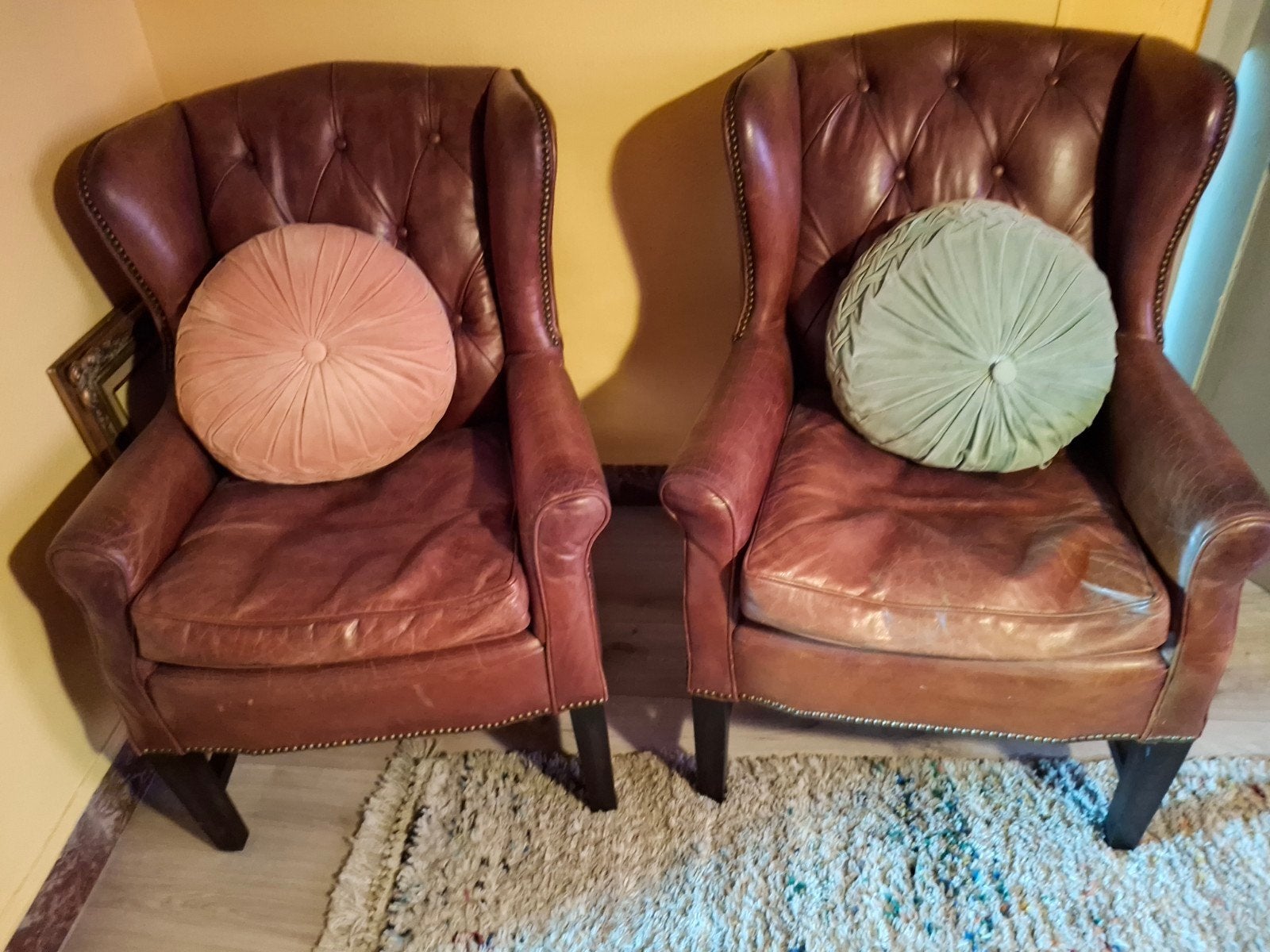 Chesterfield, Ophalen, Zo goed als nieuw, Leer, Chesterfield