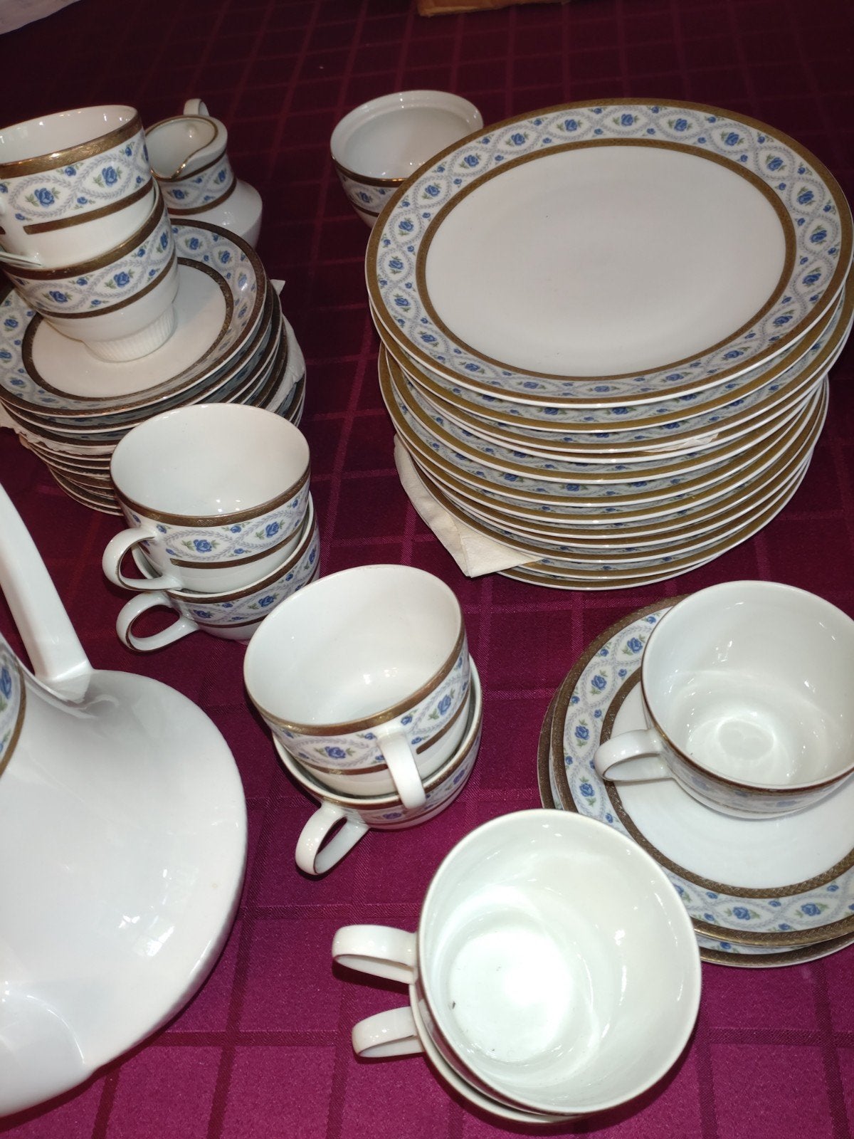Koffieservies verguld porselein, Ophalen